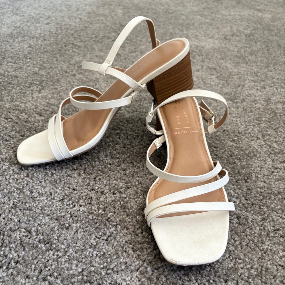 Elegant White Strappy Sandals